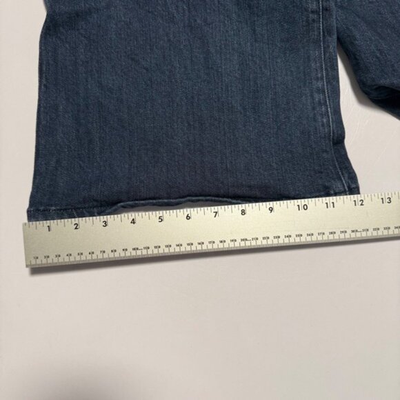 GOOD AMERICAN Good Waist Palazzo Wide Leg Dark Wash Denim Jeans Women 00 24 Tall - Picture 8 of 11